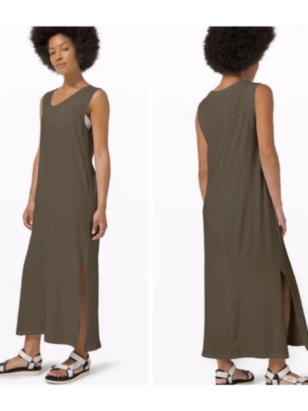 Lululemon All Yours Tank Maxi Dress Olive Green 4